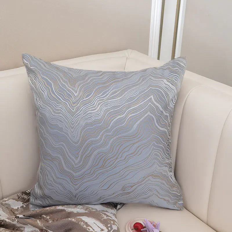 Nordic Velvet Blue Cushion Cover for Home and Garden